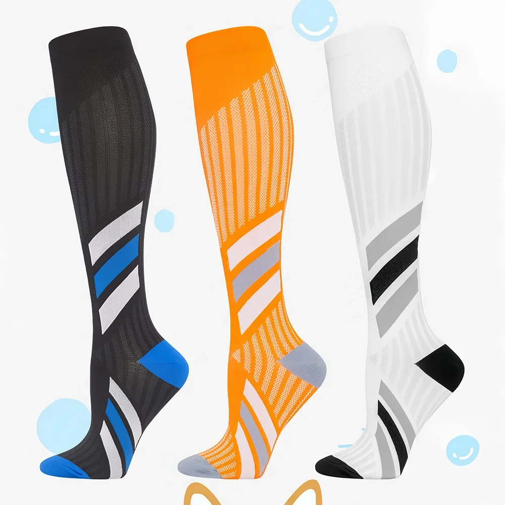 1Pair Calf High Compression Socks Men & Women 20-30 MmHg Knee High Nurse Pregnant Running Medical and Travel Athletic calf compression sleeves calf compression sleeve