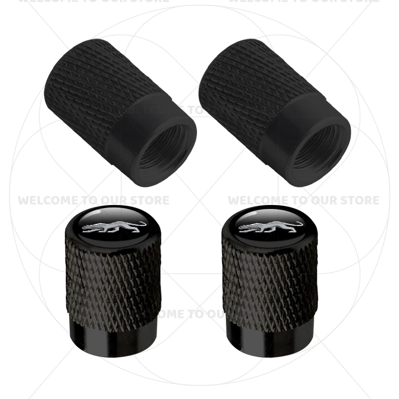 Premium Aluminum Car Tire Valve Caps - Set of 4 Stylish Air Dust Covers Accessories