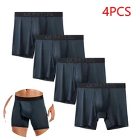 4 pièces ouverture avant caleçons hommes marque boxeurs homme sexy boxer shorts hommes culottes cadeau sous-vêtements pour hommes calecon 1