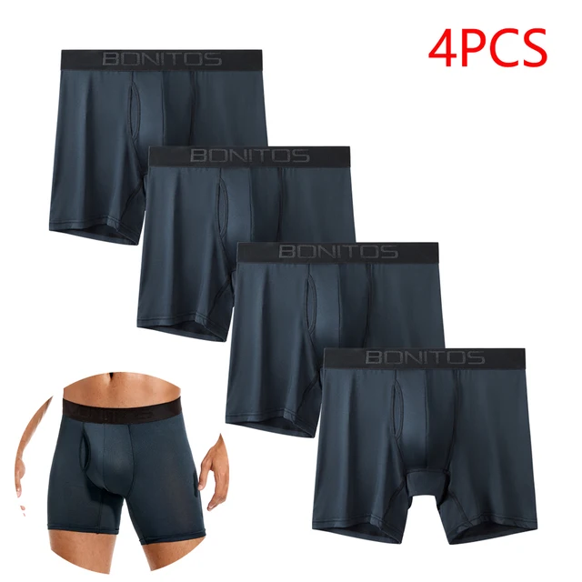 4 pièces ouverture avant caleçons hommes marque boxeurs homme sexy boxer shorts hommes culottes cadeau sous-vêtements pour hommes calecon 1