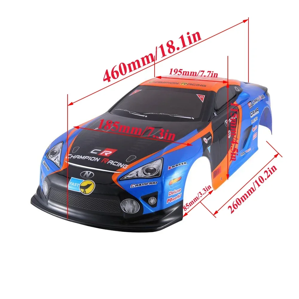 NEEBRC 1/10 RC Auto Shell Gemalt Körper 190/195mm Breite für 1:10 RC Racing Drift Autos Modell HSP Yokomo Hpi ZD TAMIYA Spielzeug DIY Teile – Detail 10