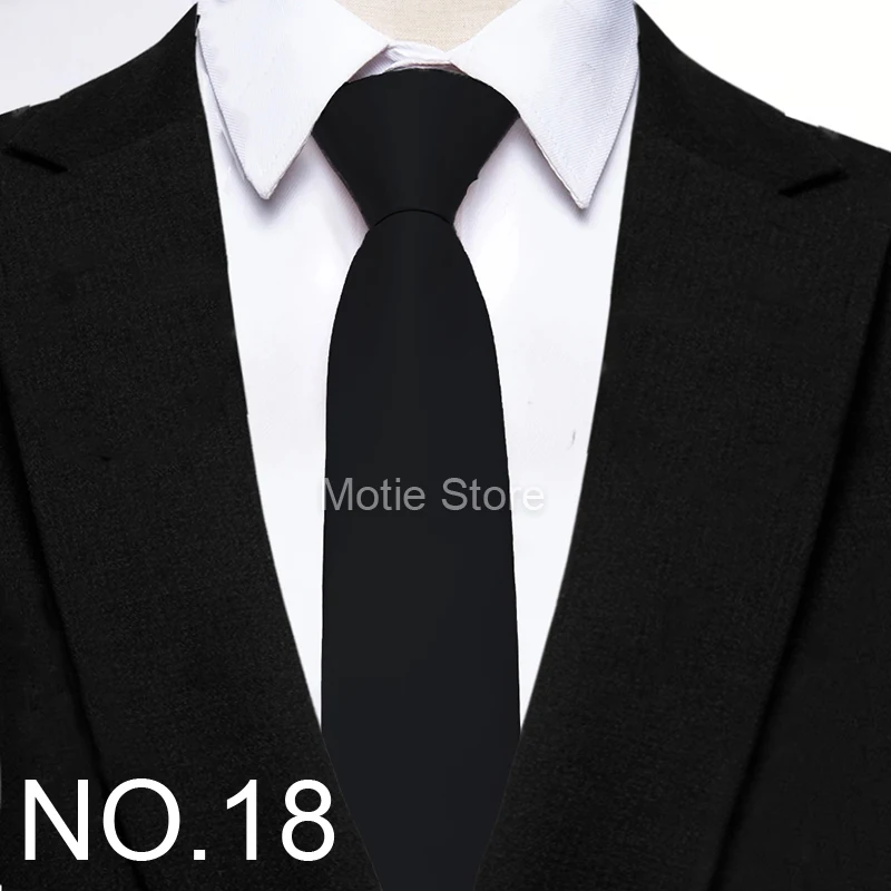 Herren-Krawatten, 6 cm, klassisches Polyester, handgefertigt, schmale Krawatte für Hochzeit, lässige Krawatten, Anzüge, einfarbiger Druck, Krawatte, Geschenk – Detail 18