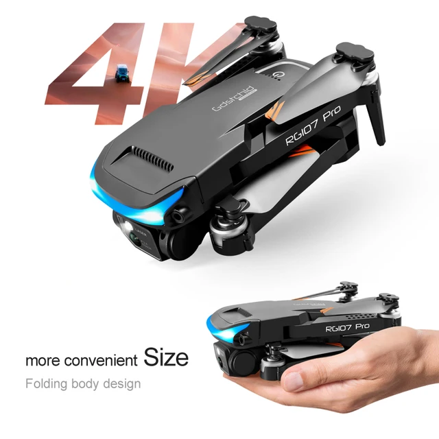 For Beginner 2022 RG107 4k Drone 3 Side Avoid Obstacles HD Dual Camera WiFi fpv Drone Quadcopter Toys Helicopter RC Dron 6