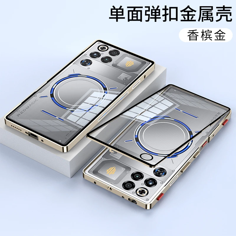Enhanced Red Magic 11 Pro+ Case with Aluminium Alloy Frame and Transparent Acrylic Cover