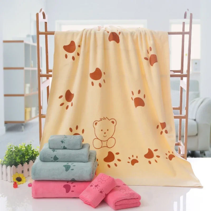 Set of 3 Microfiber Fabric Bath Towel(70*140cm)- Bathroom Towel(35*70cm)-Hand Towel (25*50cm) Quick Dry Towels