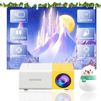 Christmas Portable Projector HD Hdmi Usb Audio Home Theater Media Player Beamer Halloween Gift Outdoor Travel Mini Led Projector 2