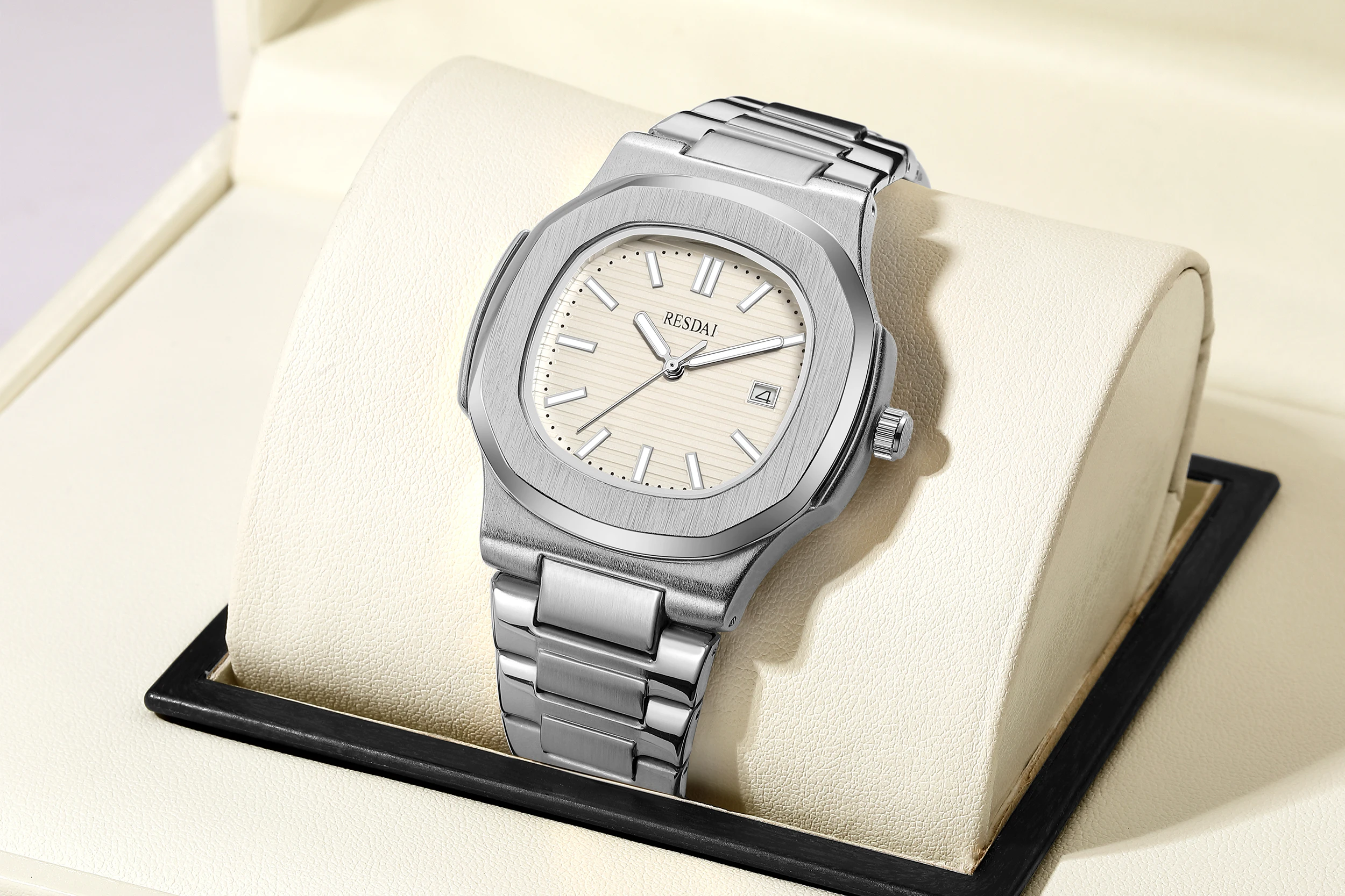 2023 Men Luxury Top Brand Hip Hop Chronograph Watches Men's Full Stainless Steel Wrist Watch Clock Male Relo Quartz Watch Gift