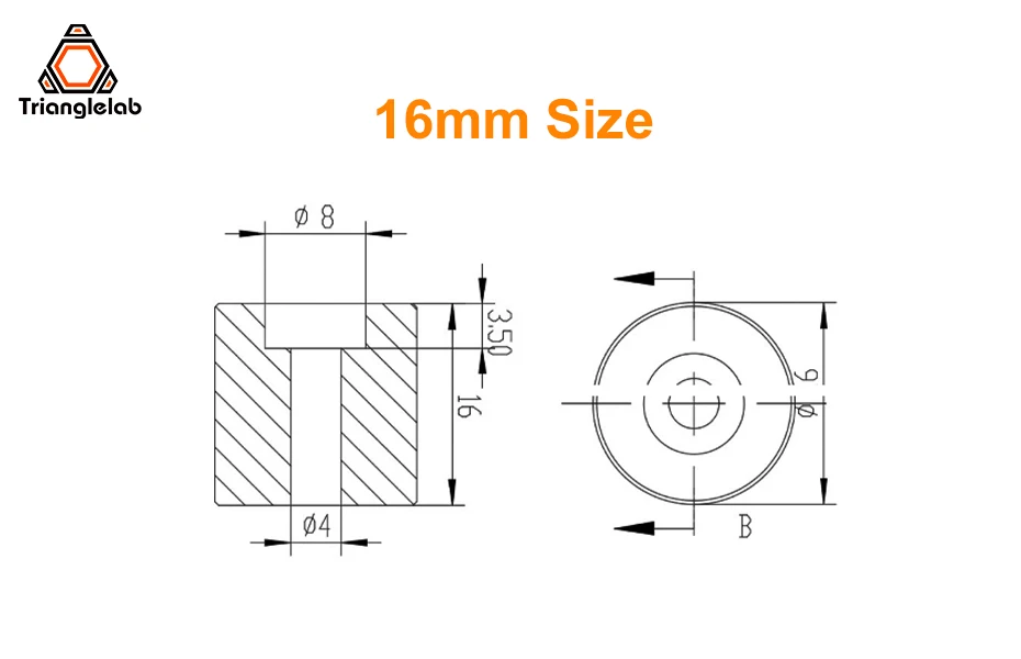 trianglelab silicone sólido espaçador cama quente de alta temperatura elástica aumentada arruela para pro impressora