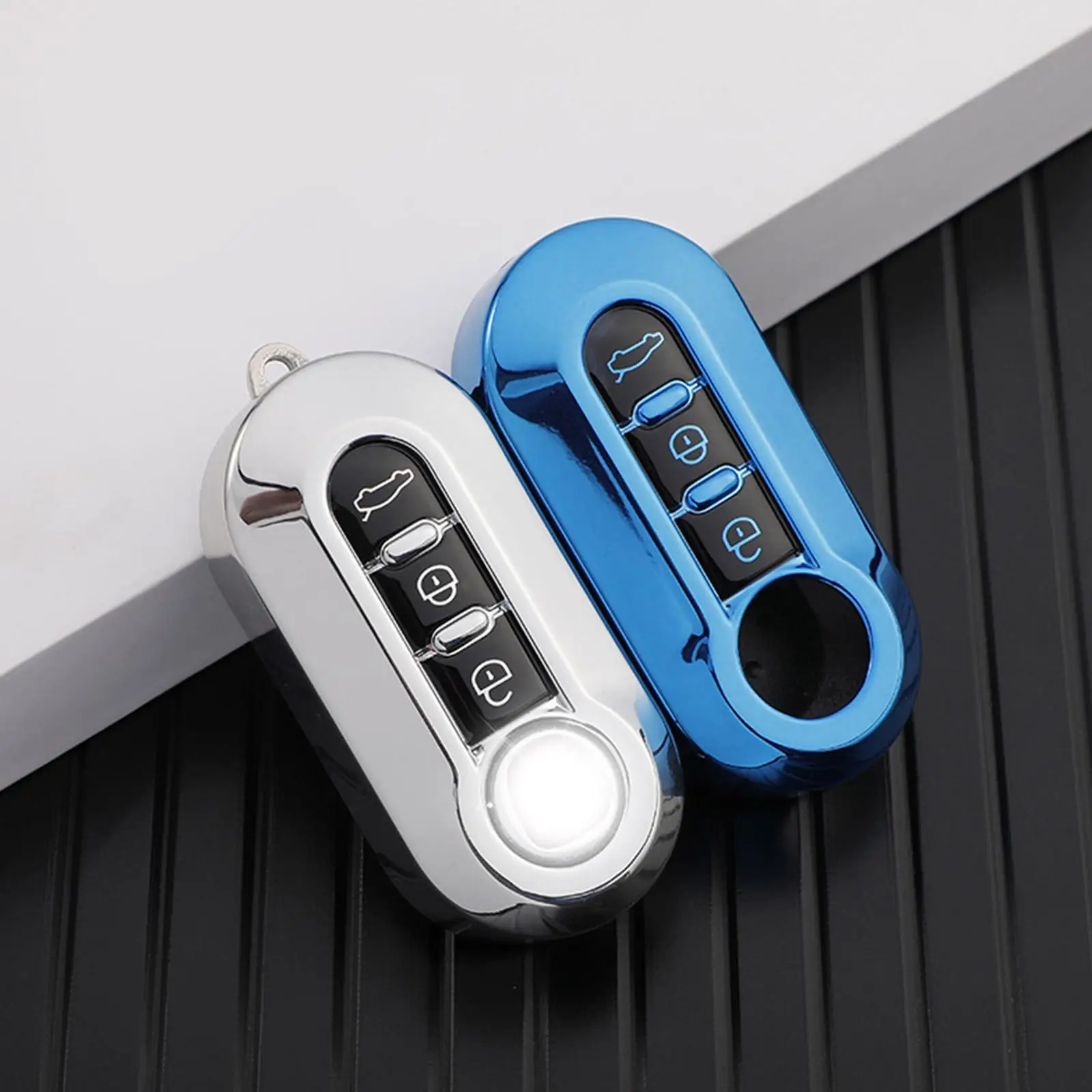 Car Key Cover 3 Button Folding For FIAT Fiat 500 Boyue Lingya Key Case Cover Remote Shell Holder Protecor Car Accessories key case key case cover car key shell remote control case cover