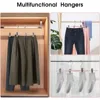 10pcs Thin Trouser Hangers, Non-Slip Pant Hangers with Adjustable Clips, Space Saving Hangers for Clothes, Skirt 6