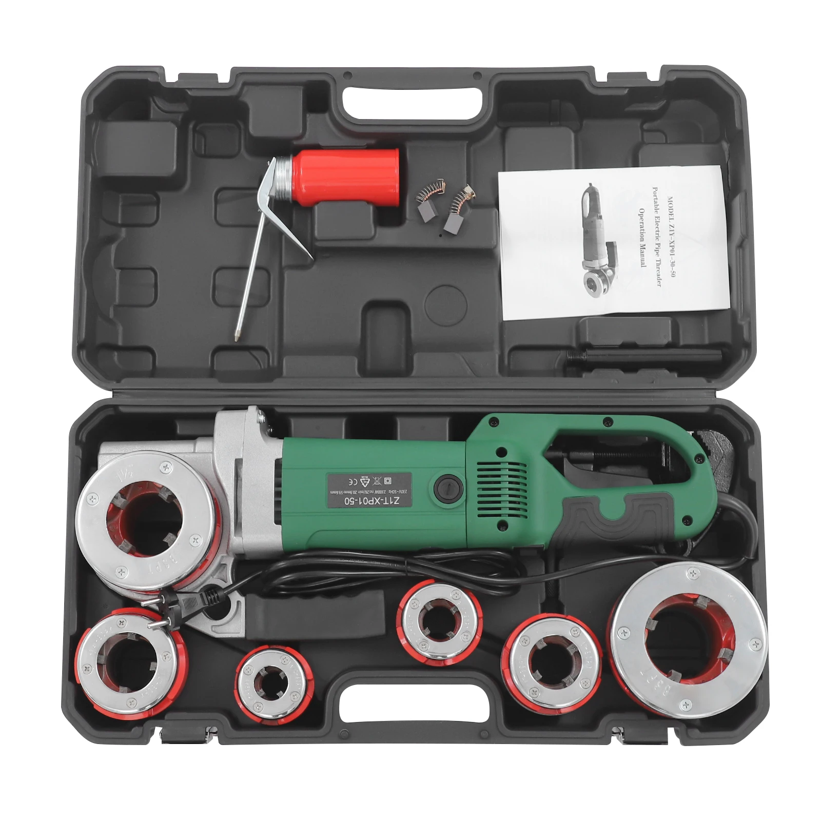 Pipe Thread Cutter 2300W Electric Pipe Threader with 6 Dies 230V ...