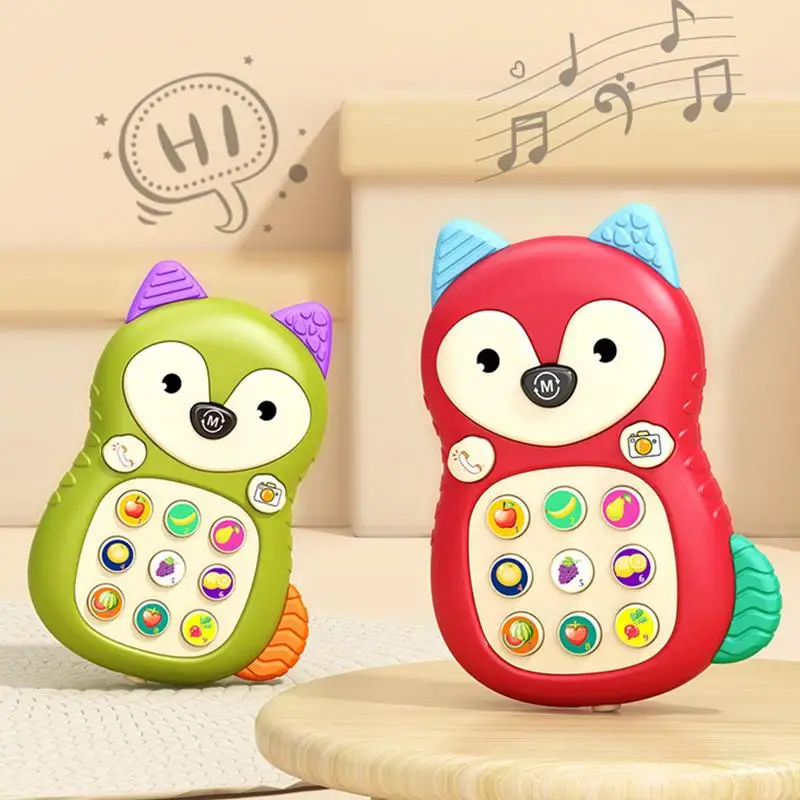 Kids Cell Phone Toy Music Sound Telephone Sleeping Toys With Teether Simulation Toys Phone Infant Early Educational Toys baby music flashing rattle toys bear teether hand bells mobile infant weep tear rattles newborn early educational toys 0 12m
