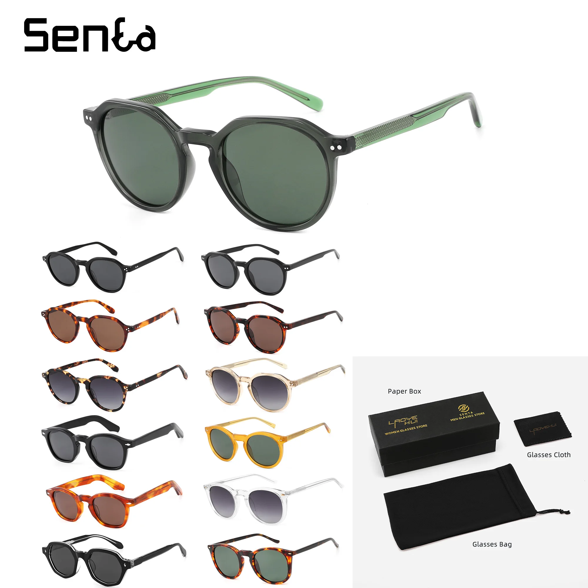 

Senta Classic Retro Polarized Sunglasses 2024 Men Women Vintage Small Round Frame Sun Glasses Polaroid Lens UV400 Goggles Shades