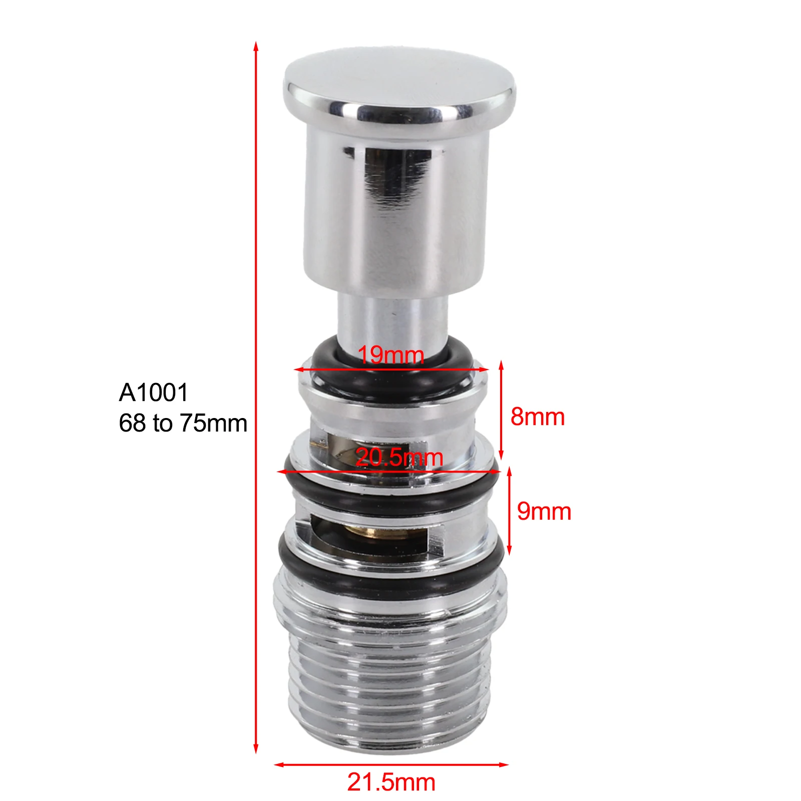 Shower Switch Valve Spring-Loaded Pull-up Water Diverter Triple Bathtub Spring-type Pull Water Distributor