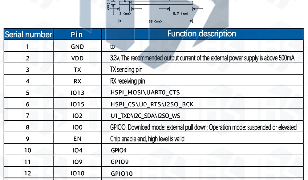 1 ~ 10PCS EGBO ESP-01M ESP8285 WIFI Drahtlose Übertragung Modul SMD IOT 1MByte Flash ESP 01 – Detail 5