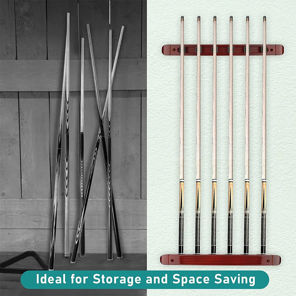 6pcs Billiard Cue Holder Wall Hanging Fishing Rod Holders Stick Holder Clips For Snooker Billiard Game Sport Accessories
