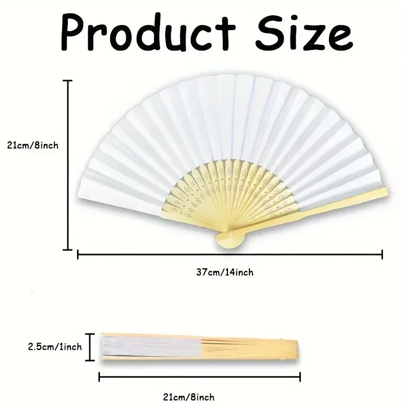 Foldable Paper Fans 1/10pcs DIY Portable Bamboo Design for Wedding Birthday Party Decor Gifts Home Room Accent portable fan folding fan hand fan