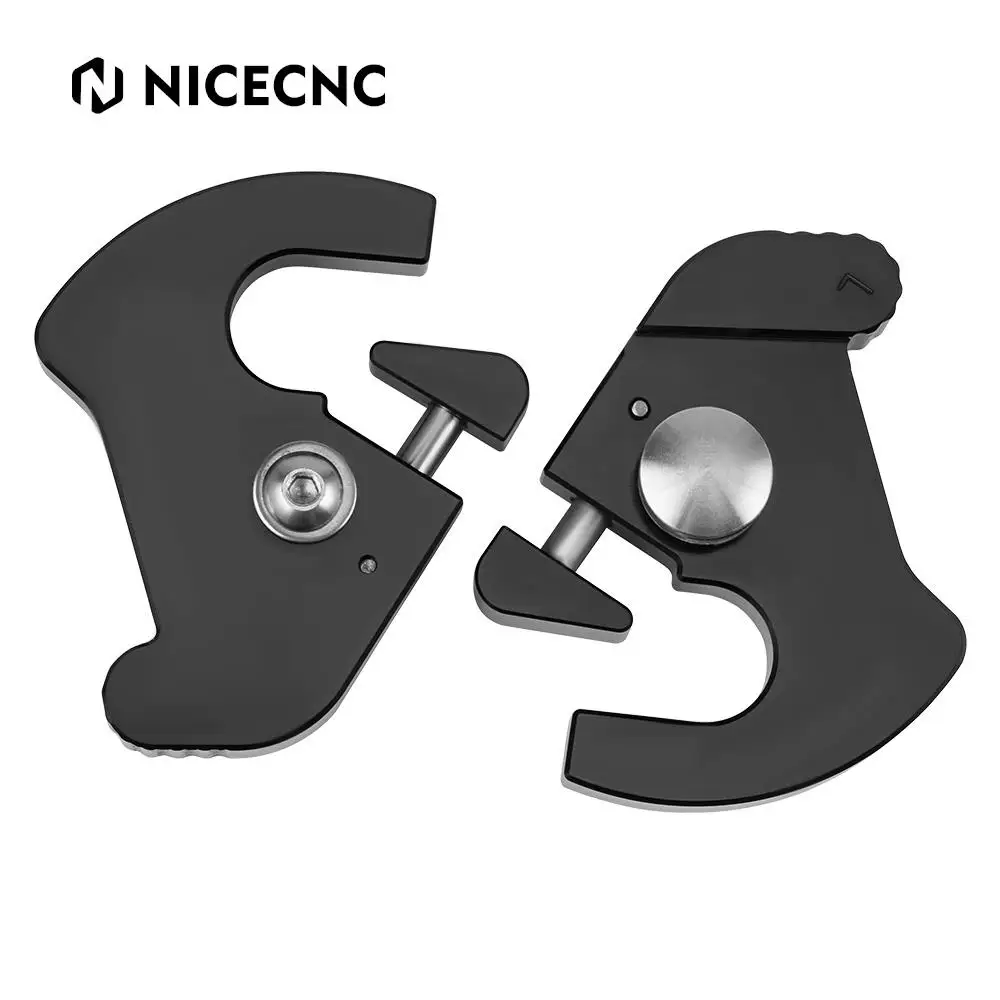 New Black Hd Detachables Latch Kit For Harley Touring Sissy Bar