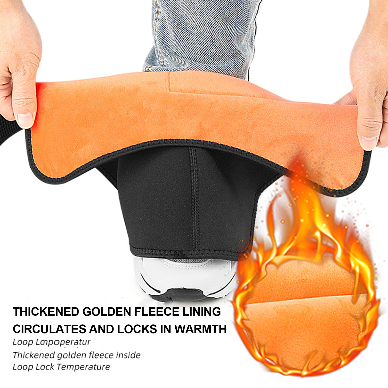 1쌍 방풍 발목 보호대 방한 발 보호 장비 남녀 공용 오토바이 타기 스키 야외 겨울 스포츠용