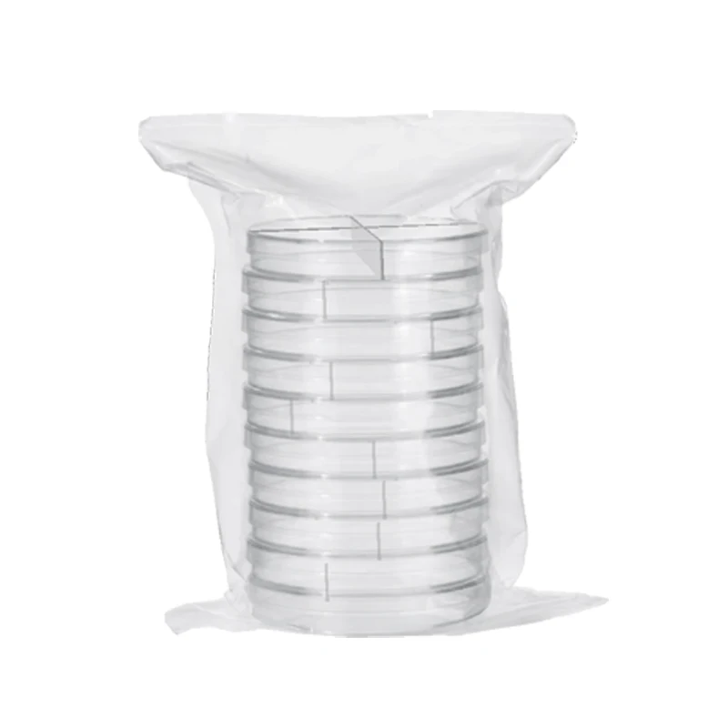 10pcs 90mm Four-Quarter Grid Plastic Cell Culture Dish Clear Petri Scientific Teaching Aid School Glass Cell-Culture Laboratory