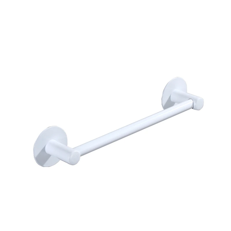 White Wood Rail Towel Hanger Wall Mounted Aluminum Bathroom Accessories 30 50 cm Modern Hanging Rack Streamlined