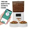 Smart Pet Feeder with Dual Bowls - 5L Transparent Storage, WiFi APP Control, Automatic Timed Dispensing for Cats & Dogs, Battery 1