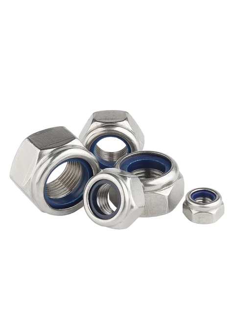 Rrina 150-Piece Stainless Steel Hex Flange Nuts Assortment - M3 To M12 Sizes