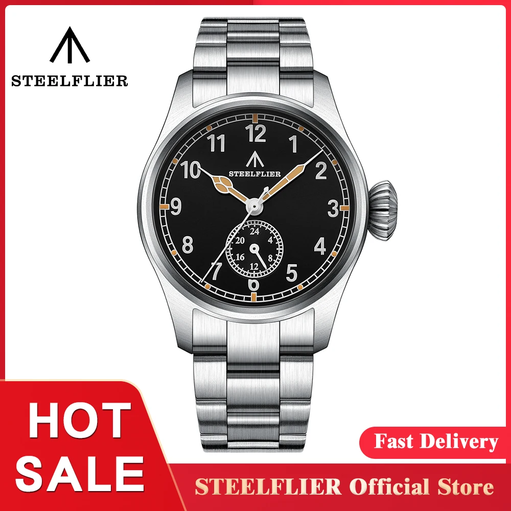 STEELFLIER Official SF746 Luxury Quartz Wristwatch Swiss Luminous VH60 Mute Movement 20Bar Waterproof Multi-time Zone Watches