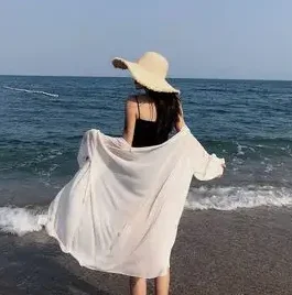 Beach Drape Swimsuit Cover Up Sunscreen Shawl Silk Scarf 2011