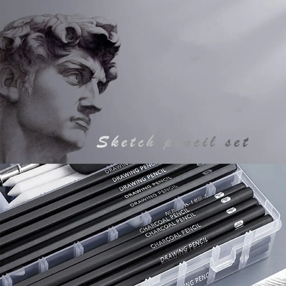 Design Pen Graphite Mixed Sketching Pencil Painting Art Supplies Charcoal Pencils Black Durable Drawing Pencil Set Beginners