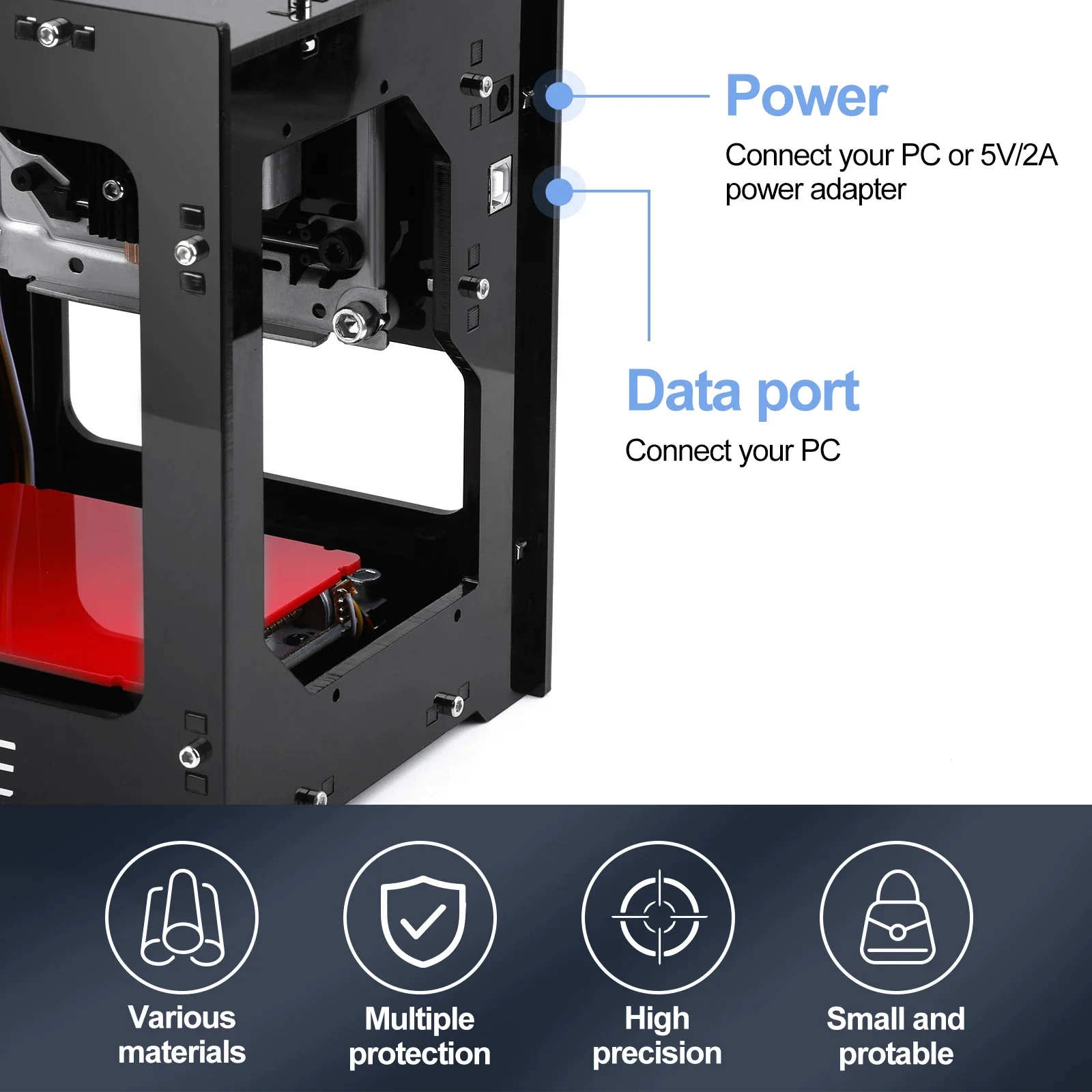 Beginner-friendly] NEJE DK-8-KZ Mini Laser Engraving Machine