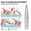 Portable Electric Nail Drill Rig Display Nail Grinder, Professional Nail Polish Grinder Nail Accessories Set 4