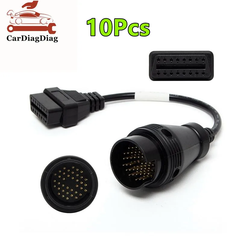 10Pcs/Lot For Iveco 38Pin Female Obd 16Pin Obd 2 Ii Cable Connector Car Interface Cable For Iveco Trucks Diagnostic Free Ship