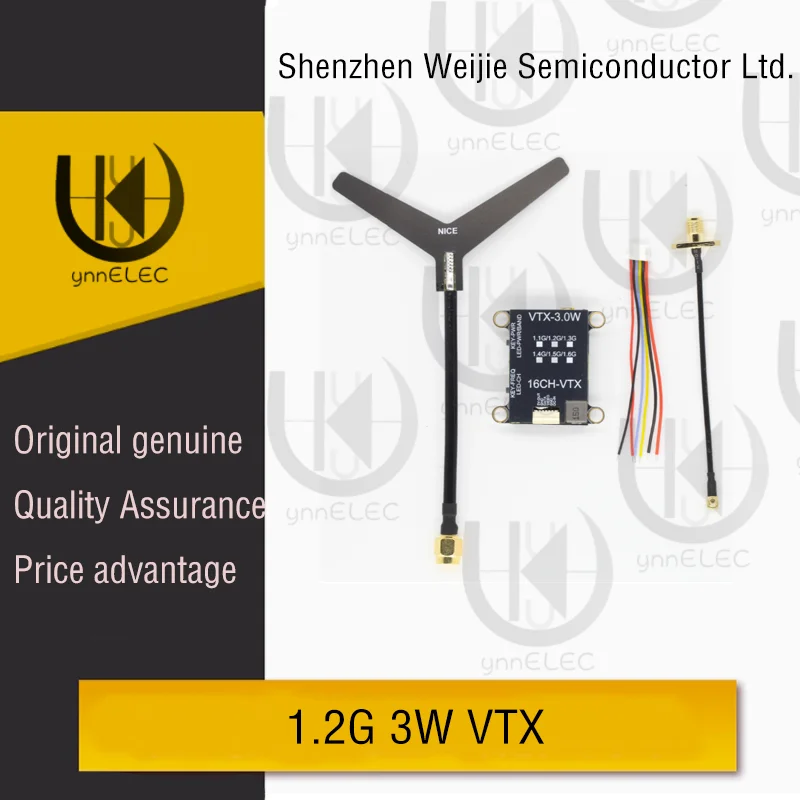 Transmetteur FPV 1.2G 3W 3000mW haute puissance avec antenne dipôle et câble d'alimentation