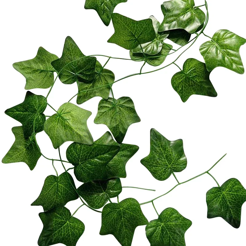 Fake Hanging Plants Artificial Fake Leaves Long Green Silk Ivy Vine Garland  NEW