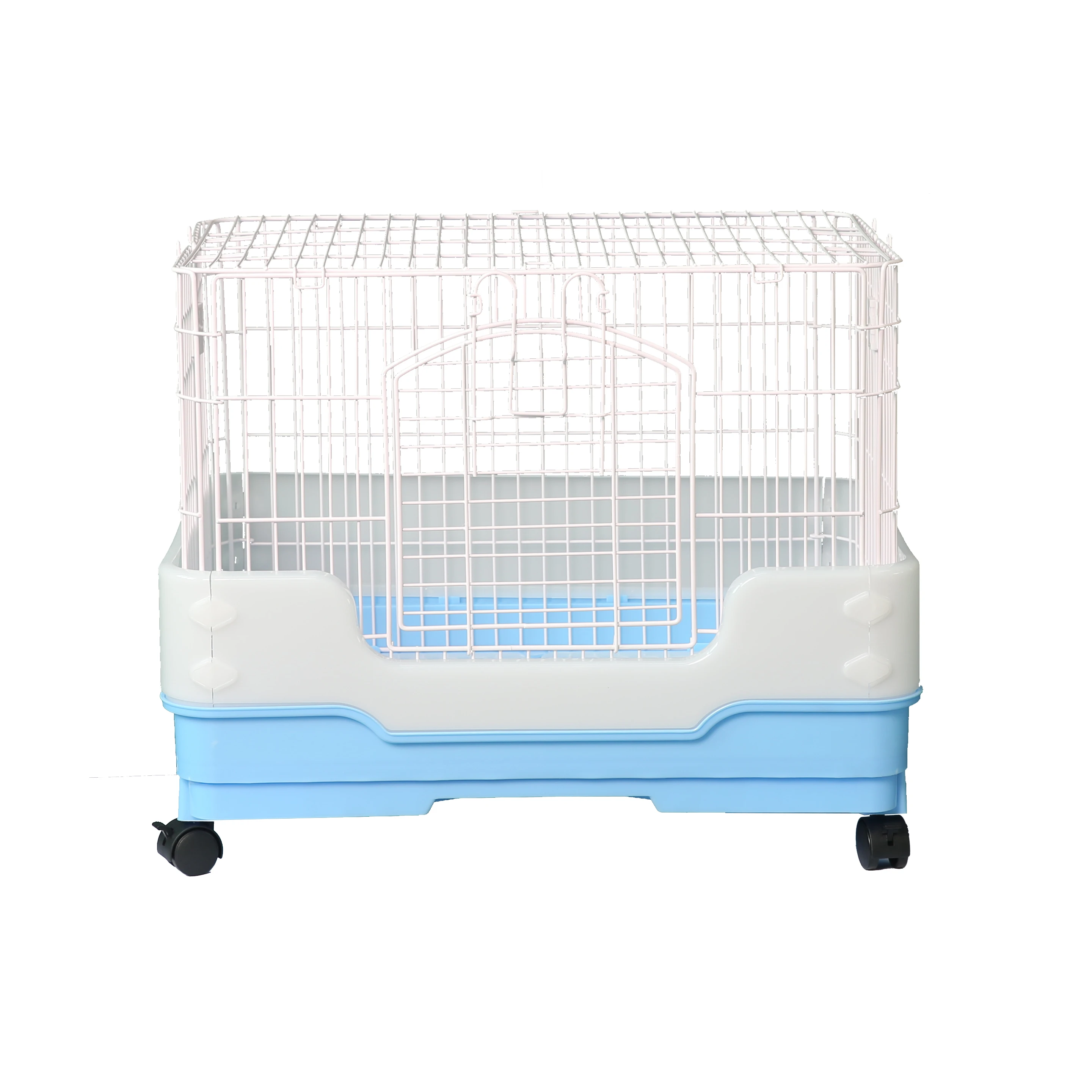 

R65, wire plastic Rabbit cage,with anti spill