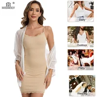 Miss Moly Robe gainante intégrale en dentelle pour femme, effet ventre plat, bretelles réglables, lingerie sexy rehausseur de fesses 5
