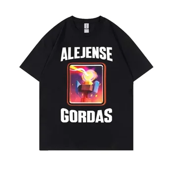 Alejense Gordas Meme T-shirt Men Women Kawaii Joke Humor Gift for Him and Her Cute Memes T-shirts Oversized Pure Cotton T Shirt