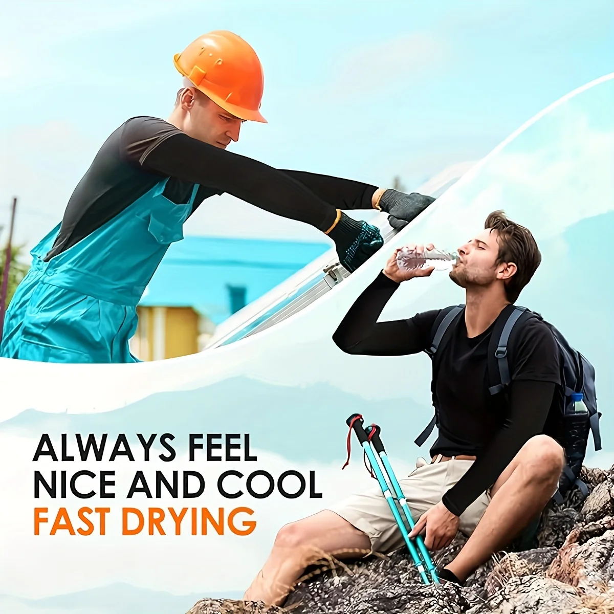 Sun Protection Arm Sleeves 4 Pairs Unisex Breathable Cooling For Outdoor Activities Cycling Running Mountaineering