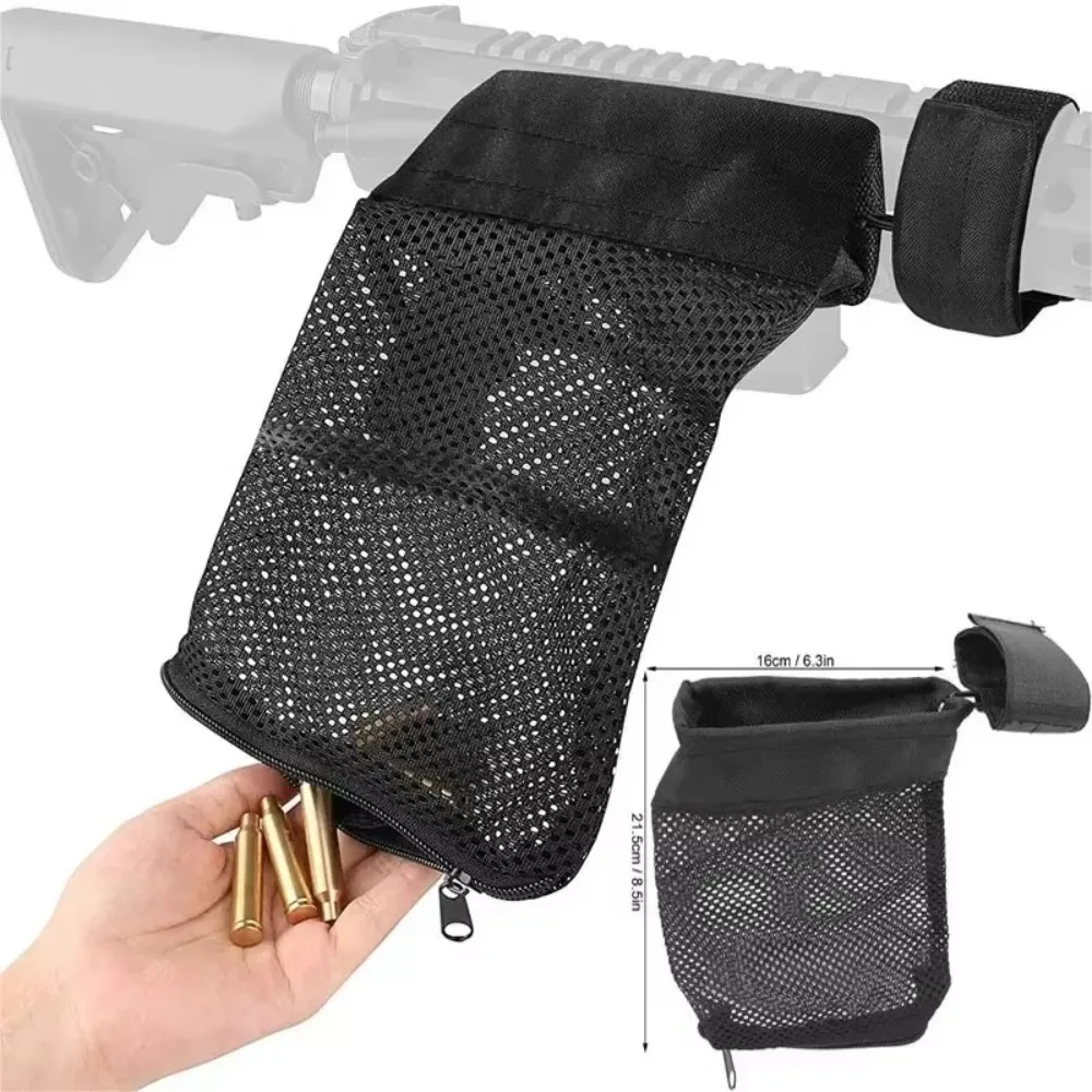 Hunting Bullet Shell Bag Shotgun Gear Ammo Brass Shell Catcher Mesh Trap Nylon Mesh Bag Capture Black Collection Ammo Pouch
