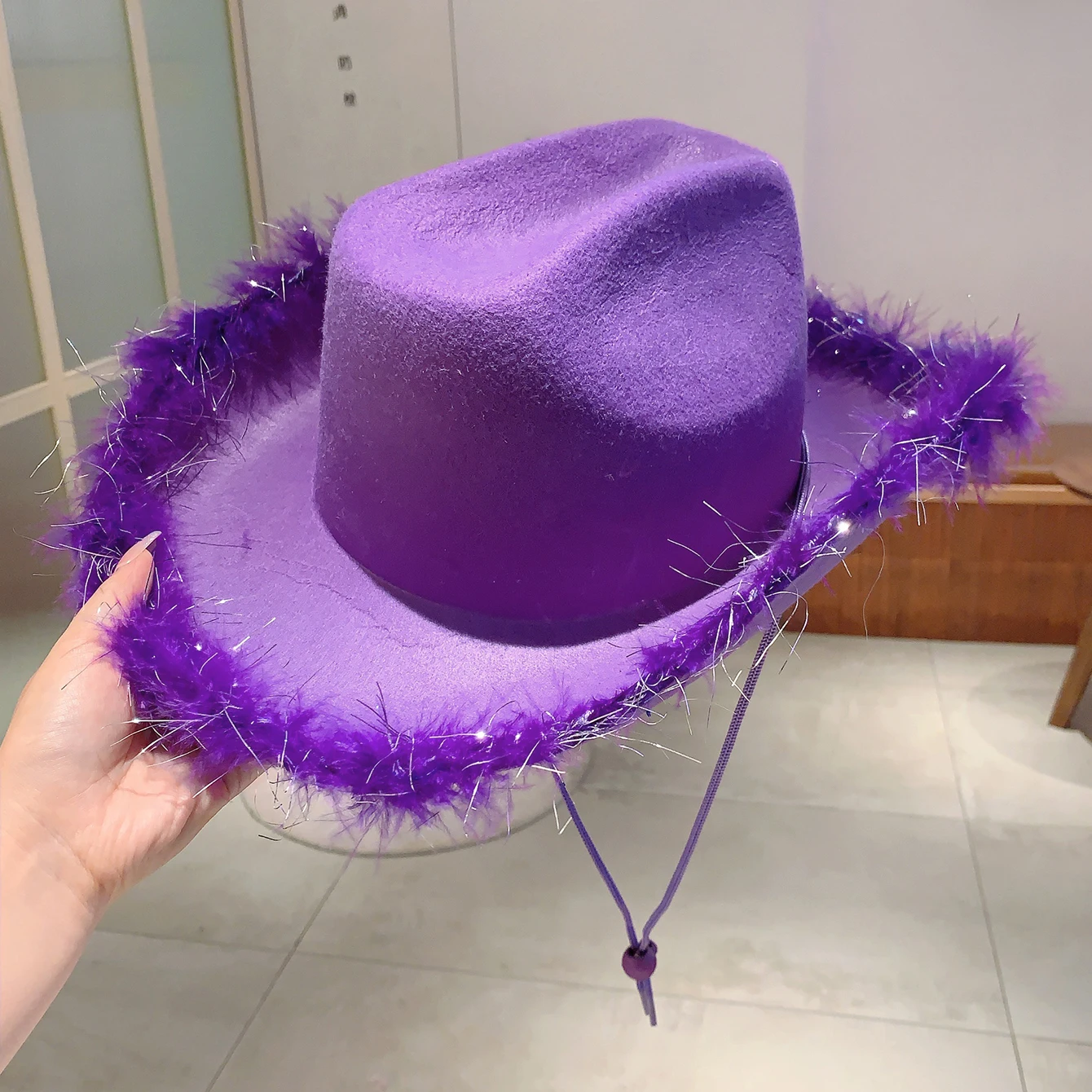 Cowboy Cowgirl Hat Wide Brim Carnival Cosplay For Bachelorette Party