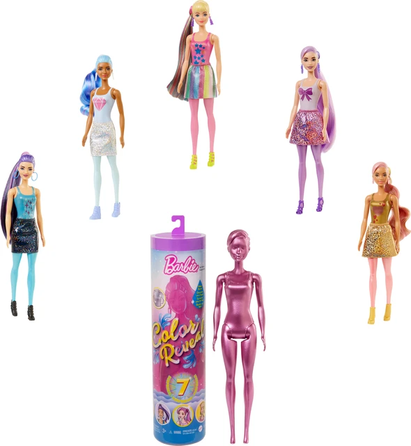 Barbie Color Reveal Surprise Party Set with Fashion Doll, Small