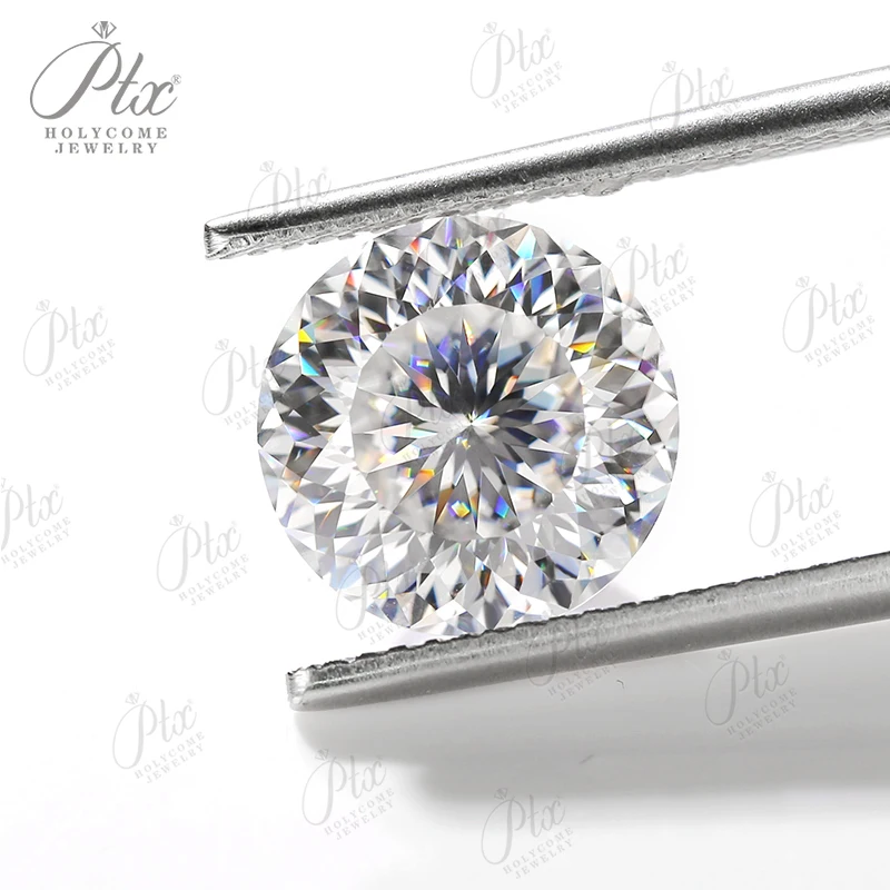 0,5-5ct Moissanit-Losesteine, D-Weiß, runde Form, hundertseitiger Schliff, mit GRA-Zertifikat, für die Herstellung von hochwertigen Schmuckringen und Ohrringen – Detail 5