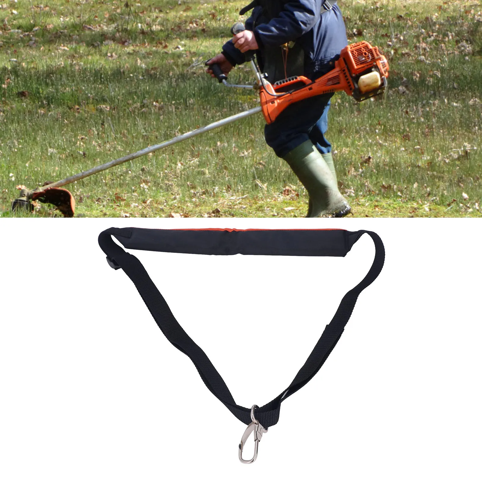 Brush Cutter Strap Lawn Mower Adjustable Strap Nylon Brush Cutter Shoulder Straps with Fixing Clip for Stihl FS55 Shoulder Strap