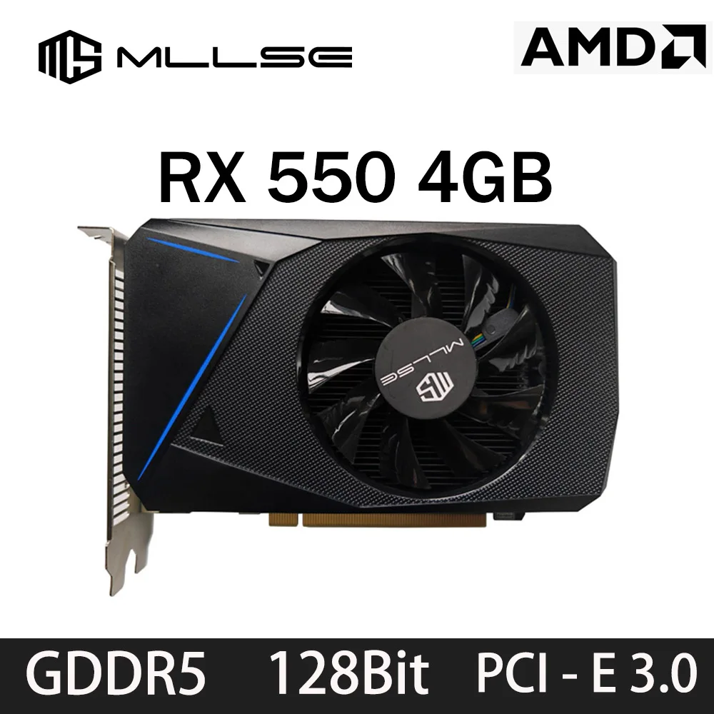 

MLLSE AMD Radeon RX 550 4GB Placa De Video Graphics Card GDDR5 128bit PCI-E X16 HDMI DP DVI rx 550 4gb Desktop Gaming Video Card