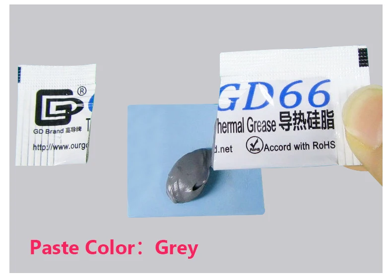 Description Picture 5 of itemThermal Paste Gray GD66 1000pcs LED Lamp Cooling Accessories CPU Processor Radiator Thermal Paste Compound VGA Heat Dissipation