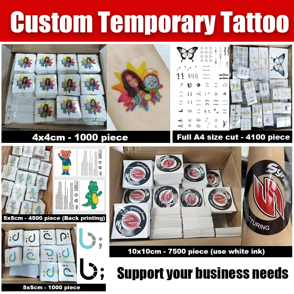 Yoemtat Personalized OEM Custom DIY Temporary Waterproof Fake Tattoo  Sticker Logo For Black Color White - AliExpress, image size:1000x1000
