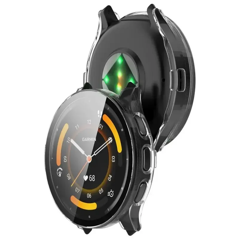 Premium Tempered Glass Smart Watch Protective Case - Durable Screen Protector & Bumper Cover