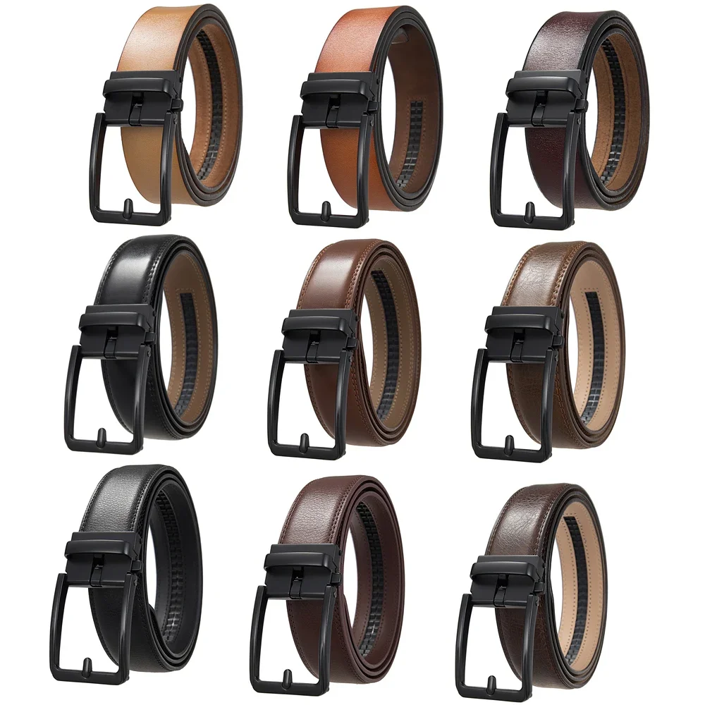 Top qualité hommes ceintures noires de luxe réglable en cuir véritable marron ceinture