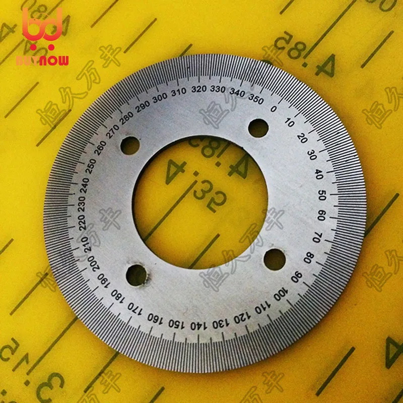 Diameter:60mm inner hole:25mm thickness:2mm 360 degree Ultra small dial scale Stainless steel disc 3